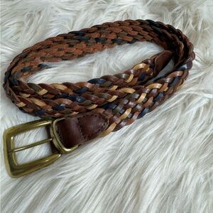 Brown Multi Color Woven Brown Belt M/L